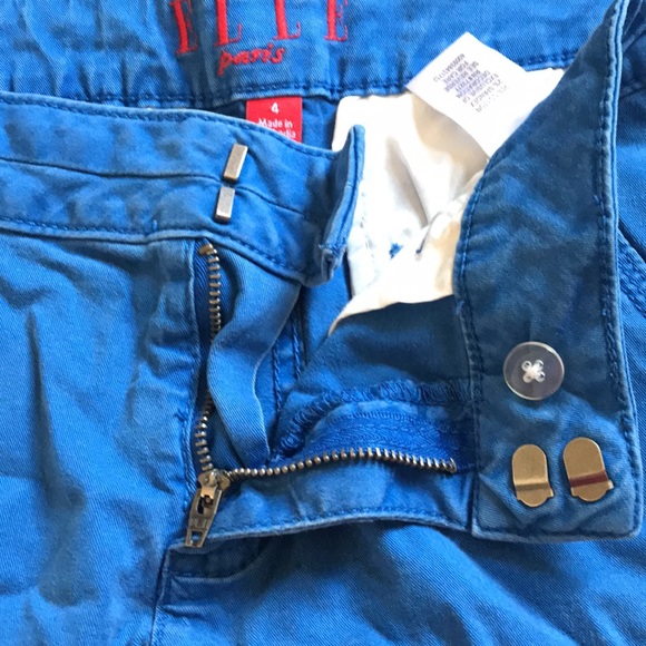 ELLE Paris Blue Shorts Size 4 - Picture 4 of 4